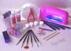 Mkrms Kezd Csomag Tartalom 1db 9w UV Lmpa 4x5ml pt zsel 250db paprtrl 100 db tipp tartban 1db ecset zselhez 5db