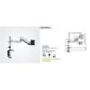 SUNNE Monitor asztali konzol 13 24 LCD PRO1L dnth forgath magll pivot 75 100 max 2x9kg 2 gz karos