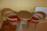 Elad rattan asztal fotellal