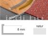 Alumnium L alak hajlthat profil Fellet natr Mret 8 mm 250 cm 35008A
