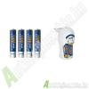 Akkumultortlt szett MW1222 11 4db 1100mAh AAA akku Ni Cd s Ni Mh akkuk tltsre is alkalmas 2 vagy 4db mini ceruza a