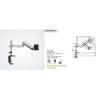 SUNNE Monitor asztali konzol 13 24 LCD PRO1L dnth forgath magll pivot 75 100 max 2x9kg 2 gz karos
