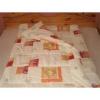 Pamut tltet magyar kszts paplan extra nagy mret 140x220 cm elegns drapp cskos leveles