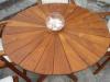 Sun elegance teakfa asztal kr alak 150 cm es