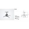 SUNNE PRO10S Projektor mennyezeti konzol dnthet forgathat univerzlis tv 150mm max 10kg