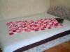 Egyedi 160 x 80 cm patchwork takar minsgi anyagokbl ksztve elad 10 x 10 cm es pamut kockkbl csajos sznekbl ssze