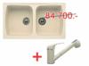 Elleci Living 450 csepegtets egymedencs grnit mosogattlca s vele azonos szn kihzhat zuhanyfejjel elltott konyhai csaptelep 2580 szettben kedvez ron 51 es bzs 62 es antik fehr s 54 es f