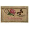 Botanical Welcome hortenzia s pillang mints vintage stlus lbtrl Ez a lbtrl termszetes kkuszrostbl kszlt cszsgtl gumi alj A lbtrl mintjnak megrzsnek