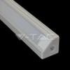 7104M Aluminium sarokprofil led szalaghoz matt burkolat