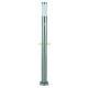 Inox torch kltri ll lmpa mozgsrzkelvel H110cm Szn rozsdamentes acl fehr E27 1 60W Sz