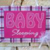 Ajttbla pink Baby Sleeping Baba mama gyerek Otthon lakberendezs Gyerekszoba Meska
