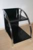 Formatervezett jszer kt db nmet modern jjeliszekrny fa s rozsdamentes fm szerkezet grgs s fix lbakkal 2db x 12 900