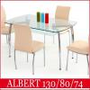 Albert 4 sz tkezasztal 130x80cm