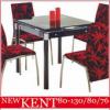 Bvthet 80 50cm 4 szemlyes edzett ngyzetes vegasztallapos design tkezasztal A kpen lthat szk szkek K119 nem tartozkai a modern szalon ebdl tkez vagy trgyal