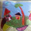 Kzzel hmzett patchwork dszprna Dekorci Otthon lakberendezs Lakstextil Hmzs Patchwork foltvarrs Egyedi kzzel ksztett dszprna mely a hagyomnyos patchwork s a kzi hmzs technikjt ve