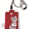 Plss Mobiltart macskval Love 2013 8x12cm piros