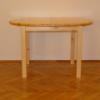 VRNA Termkcsald tagja Egyszer klasszikus kivitel masszv tetlappal rendelkez ovlis feny asztal sszecsukva 90x120 cm kinyitva 90x160 cm mret
