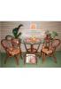 Rattan asztal veglappal 100 cm