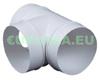 Szellzstechnikai anyag T idom 535 ngyszg keresztmetszet lgcsatornhoz manyag 55 x 110 mm