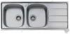 Baloldali medencs ktmedencs mosogattlca szne inox 0 6 mm lemezvastagsg 2 coll lefoly tartozkok rgztkszlet lefoly s tlfoly mretek szlessg x mlysg 1160 x 500 mm medenck mrete 360