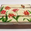 Tes doboz 12 rekeszes tulipnos mintval Otthon lakberendezs Troleszkz Doboz Decoupage szalvtatechnika Festett trgyak A doboz mretei 25 5 x 18 5 x 9 cm Bell 12 rekeszes kisebb kb Pickwick sze