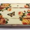 Tes doboz 12 rekeszes burgundi rzsa mintval Otthon lakberendezs Troleszkz Doboz Decoupage szalvtatechnika Festett trgyak A doboz mretei 25 5 x 18 5 x 9 cm Bell 12 rekeszes kisebb kb Pickwic