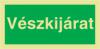 Vszkijrat utnvilgts meneklsi tvonalat jelz ntapads tbla