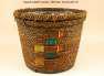 Minsgi fonott rattan kasp virgtart 22x22x18cm