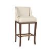 Its sloping padded arms offer the wraparound comfort of a wing chair Hand craed of solid maple with padded 180 memory swivel seat and over sized antique brass nailhead trim Marcello Counter Stool feat