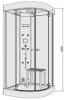 Elektronikus vezrl panel dids kijelzs rendszerrel hts veg falak aluminium zuhanypanel fasmli termosztatikus csaptelep oldals gzfvkk kzizuhany fehr halogn vilgts oldal masszzs gzf