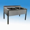 Rszletek errl a termkrl: Ktmedencs nagykonyhai s ipari mosogat 1400x600x850 mm, lbazattal, szifonnal, 500x400x250 mm-es medenckkel
