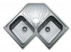 Teka Angular 2C rozsdamentes mosogat 2 medence hegesztett 1 2 csepptlca Sarokmosogat Szrkosaras 3 os leereszt szelepek Mretek 830 x 830 mm Medencemret 2 x 340 x