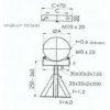 Tricox Fali s mennyezeti rgzt bilincs llthat fali eltartssal FE 250 360mm 200mm