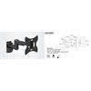 SUNNE Monitor TV fali konzol 10 32 LCD A503K dnthet forgathat faltv 100 470mm max VESA200x200mm max 30kg