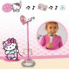 Hello Kitty jtk mikrofon llvnnyal Hello Kitty mintival dsztett mikrofonllvny mikrofonnal Az llvny mrete 100 120 cm kztt llthat Amikor a mikrofonba nekelsz hallani fogod a hangodat a 