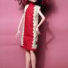Monster High babaruha Baba mama gyerek Jtk Baba jtk Baba babahz Varrs Piros s fehr alapon fehr s fekete pttys anyagbl ksztettem ezt a ruht Az elejt farkasfogg Meska