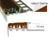 A jrlap lpcselem leraksakor bepthet alumnium lpcsprofil gumis betttel Fellet natr Gumi szne barna Mret 10 mm 250 cm 51603A