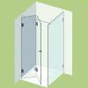 VARIOGLASS Zuhanykabin GLOBUS zsanrral 207 es szria 90x90x200 cm vztiszta veggel