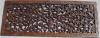 Hand carved teak panel from Thailand in floral and vines in oak Finish
