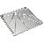 Teka INOX 70x70 szgletes zuhanytlca szlcsiszolt fellettel 709040200