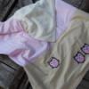 UHU bagoly babatakar gynem pink Baba mama gyerek Baba mama kellk Gyerekszoba Falvd takar Pasztell pink s beige textil applikcik pttys pamut anyagok s pihe puha wellso felhas Meska