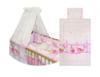 Bertoni 5 rszes mints gynemgarnitra 180 fokos rcsvdvel lmos mackk pink babakocsifutar