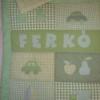 Patchwork babatakar kisprna Baba mama gyerek Gyerekszoba Falvd takar Varrs Patchwork foltvarrs Tbbfle zld mints vszonbl kszlt baba takar s kisprna Mrete 74x 94cm tltete mszlas Me