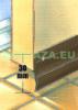 Ajt al szerelhet huzat elleni szigetel profil barna 30 mm x 1 m