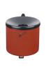 Fali hamutart porszrsos bevonat acllemezbl fekete felsrsszel szles peremmel rtartalom 2 4 l tmr x M 150x145 mm 859200