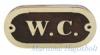 Felirat WC 12 5x5cm