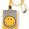Plss Mobiltart Smiley 8x12cm srga szrke
