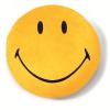 Plss Prna Smiley kerek 35cm srga