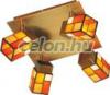 Fali lmpa 4 szpotos szgletes 5565 Tiffany 4x40w Klausen KL5565
