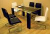 TD557 veg tkezasztal 150x75x90cm mretben fekete textilbrrel bevont lbakkal TC552 krm textilbr nagyon knyelmes szk fekete s fehr sznben